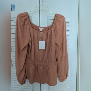 New With Tags Lauren Conrad Terracotta Blouse